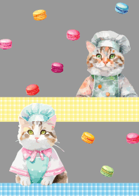 Cat Pastry Chef3  black