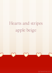 Hearts and stripes apple beige