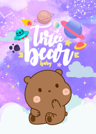 Bear Baby Galaxy Magenta Cloud