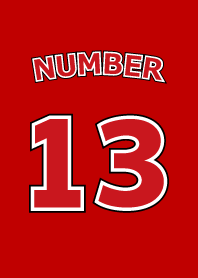 Number 13 red version