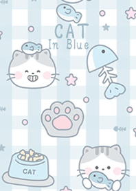 Cat In Blue so Cute!