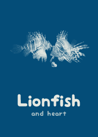 Lionfish & heart Plusian Blue