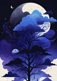 Moon in the dark night 502609