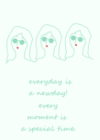 everyday is a newday(mintgreen)