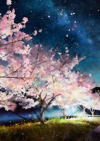 Beautiful night cherry blossoms#28
