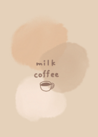 watercolor milk coffee