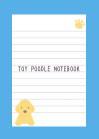 TOY POODLE NOTEBOOK/BLUE