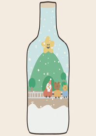 Christmas snowman wishing bottle