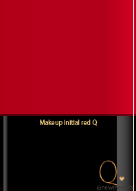 Makeup initial red Q