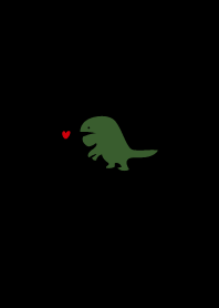 Simple black loose dinosaur g