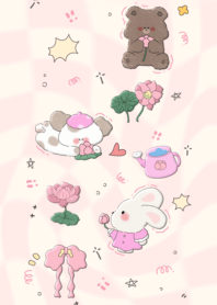 The lotus flowers are blooming