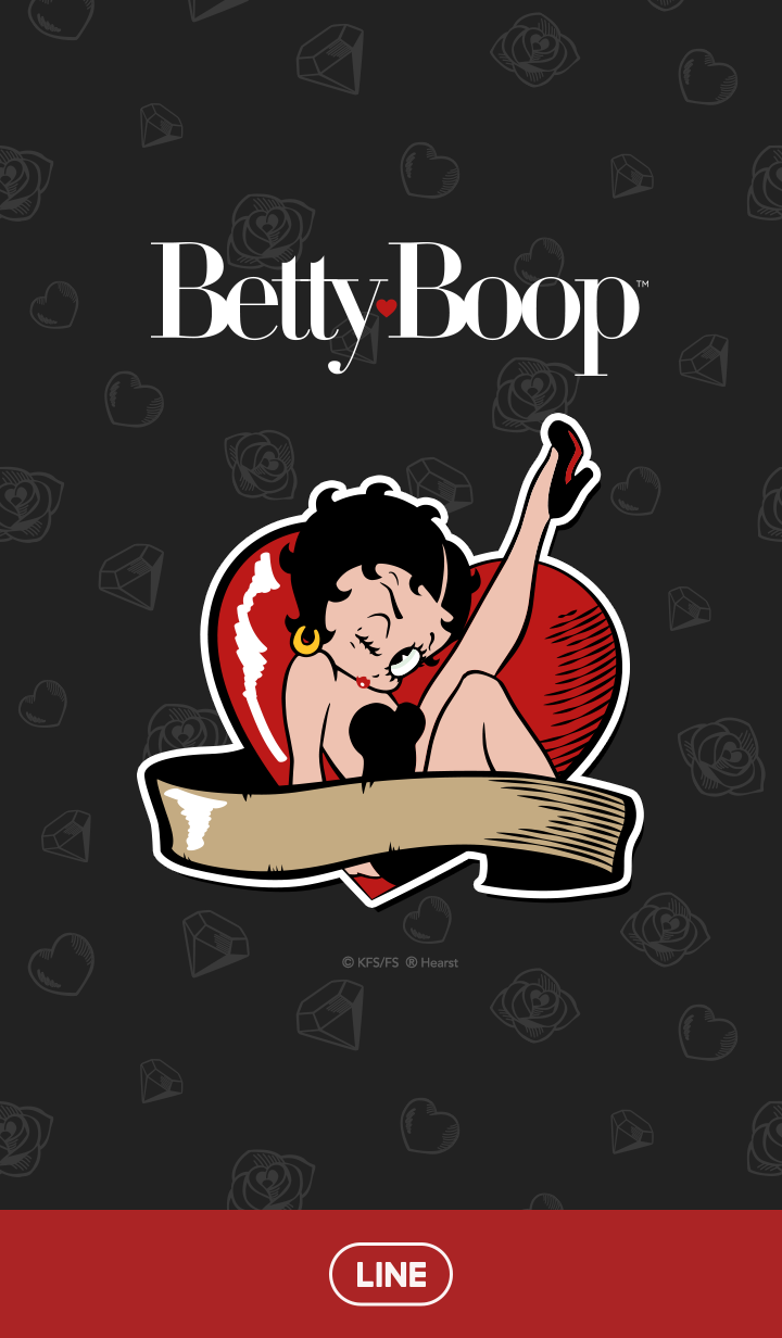 【主題】Betty Boop（亮黑花樣）
