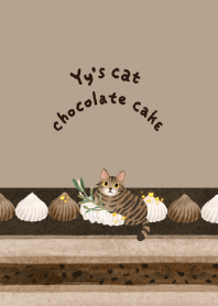 Yy's cat チョコレートラ猫ケーキ