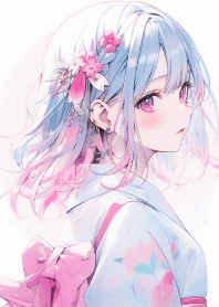 Beautiful snow girl