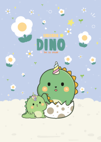 Dino Unicorn Flower Garden Kawaii