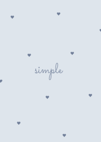 heart & pattern. gray blue