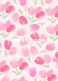 【修正版】水彩チューリップ（ピンク）