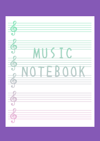 GRADIENT MUSIC NOTEBOOK-PURPLE-YELLOW