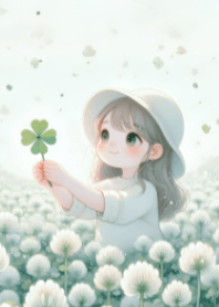 Cute Girl and a Clover V.8