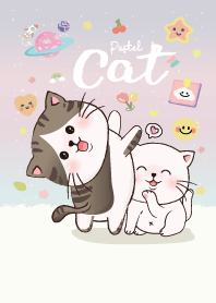 แมวอ้วนน่ารัก พาสเทล