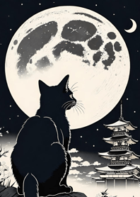 Cat under the Moon D72AA7