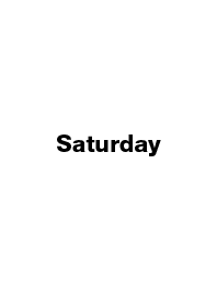 Saturday / day of week