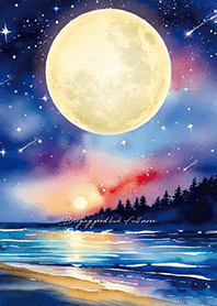 みるみる運気上昇✨黄金の満月と流れ星