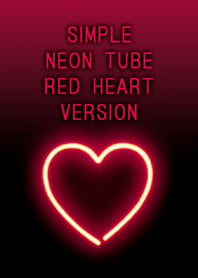 SIMPLE NEON TUBE RED HEART VERSION