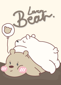 Brown and white Bear Lover.
