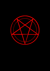 Red pentagram with Black