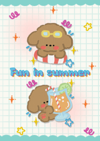 Puppy fun in summer