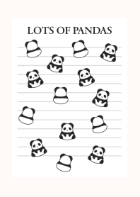 LOTS OF PANDAS NOTEBOOKj-CREAM PINK