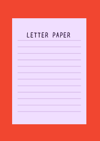 COLLAR LETTER PAPER-PURPLE-RED