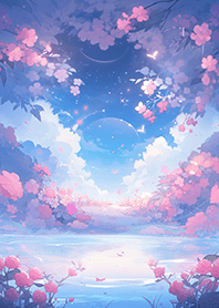 夢境般的花海與天空❤