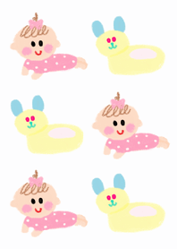 baby girl theme x (white)