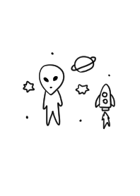 宇宙人。シンプル。宇宙。