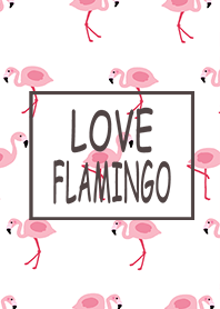 misty cat-Flamingo love White