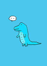 A crocodile with upset stomach / BLUE