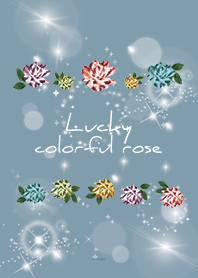 Beige Blue : All luck UP colorful rose