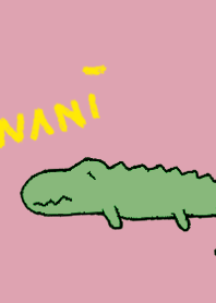A crocodile with an upset stomach pink1