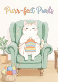 Cat Knitting in a Cozy Room - jp