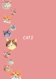 holiday cats2 on light pink