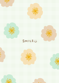 3color colorful flower check28from Japan