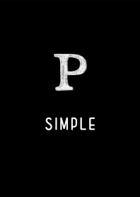 simple initials P dark