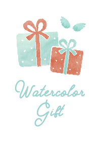 Watercolor gift for Christmas