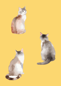 calm cats2 on light yellow