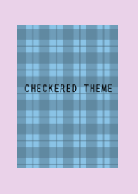 DUSTY BLUE CHECKERED THEME/LIGHT PURPLE