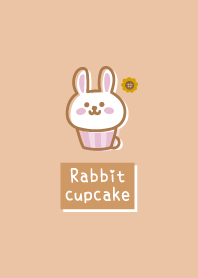 Rabbit cupcake.Sunflower.orange