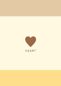 Simple Heart - Brown&Ivory