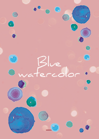 Dull Pink : Blue watercolor